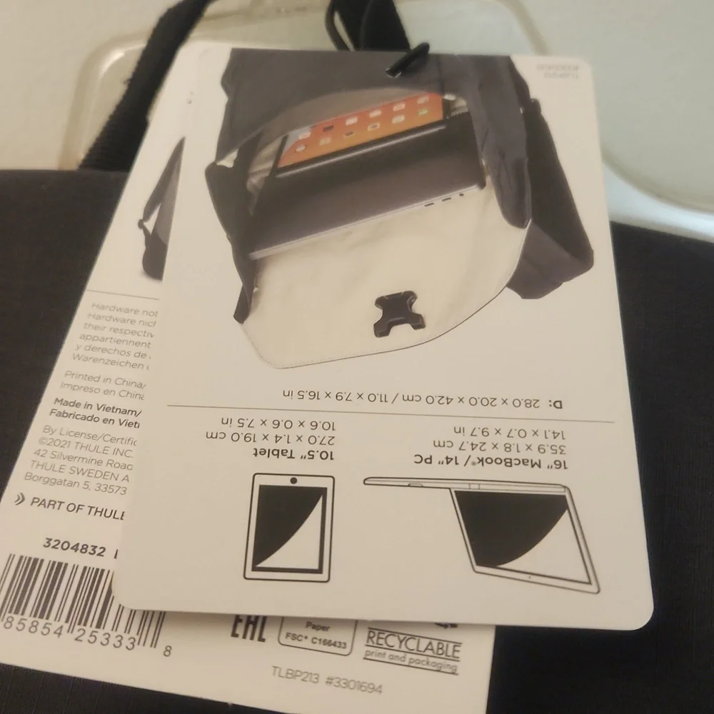 Thule black rolltop